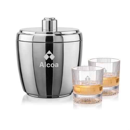 Corporate Gifts - Barware - Gift Sets - Pescara Ice Bucket & Blackwell On-the-Rocks Set