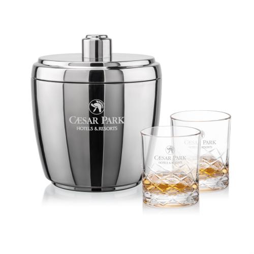 Corporate Gifts - Barware - Ice Buckets - Pescara Ice Bucket & Brentwood On-the-Rocks Set