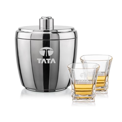 Corporate Gifts - Barware - Gift Sets - Pescara Ice Bucket & Bentley On-the-Rocks Set