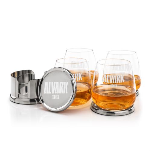 Corporate Gifts - Barware - Gift Sets - Baldoni Coasters & Hogarth On-the-Rocks Set