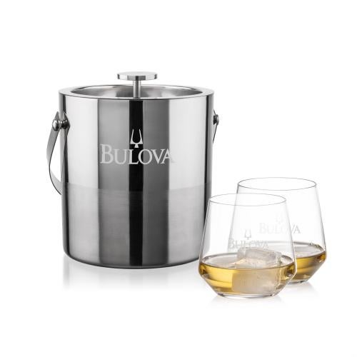 Corporate Gifts - Barware - Gift Sets - Catania Ice Bucket & Tucson On-the-Rocks Set