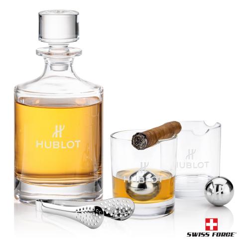 Corporate Gifts - Barware - Gift Sets - Veradero 3pc Decanter Set & S/S Ice Balls