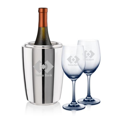 Corporate Gifts - Barware - Wine Glasses - Pescara Wine Cooler & Soudan Smoke Wine