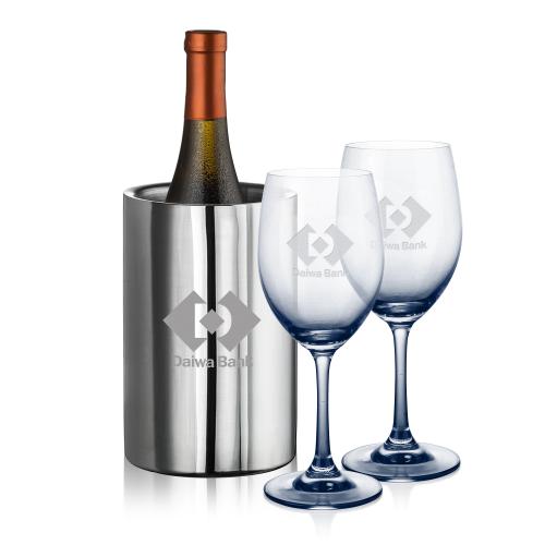 Corporate Gifts - Barware - Wine Glasses - Jacobs Wine Cooler & Soudan Smoke Wine
