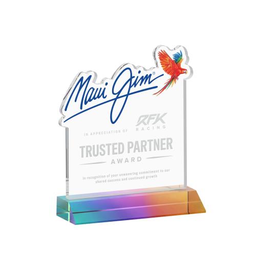 Awards and Trophies - Crystal Awards - EdgeCraft Square on Mitered - Prismatic (via Air)
