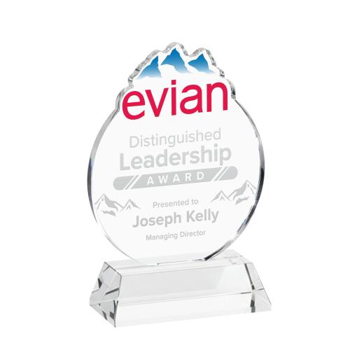 Awards and Trophies - Crystal Awards - EdgeCraft Round on Hartford - Clear (via Air)