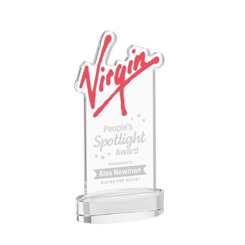Awards and Trophies - Crystal Awards - EdgeCraft Rectangle on Alberton - Clear (via Ocean)