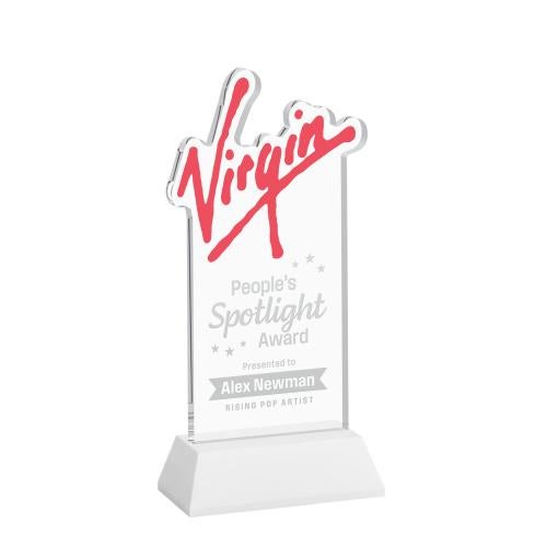 Awards and Trophies - Crystal Awards - EdgeCraft Rectangle on Hartford - White (via Ocean)