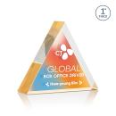 Spartan Triangle Full Color Double Sided Gold Acrylic Award