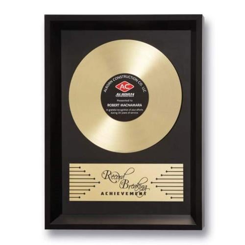 Awards and Trophies - Unique Awards - Framed Record Breaker Rectangle Metal Award