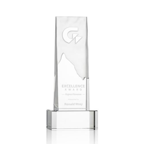 Awards and Trophies - Crystal Awards - Rushmore Clear on Base Towers Crystal Award