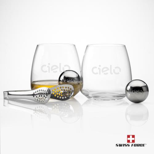 Corporate Gifts - Barware - Gift Sets - Swiss Force&reg; S/S Balls & 2 Hogarth OTR