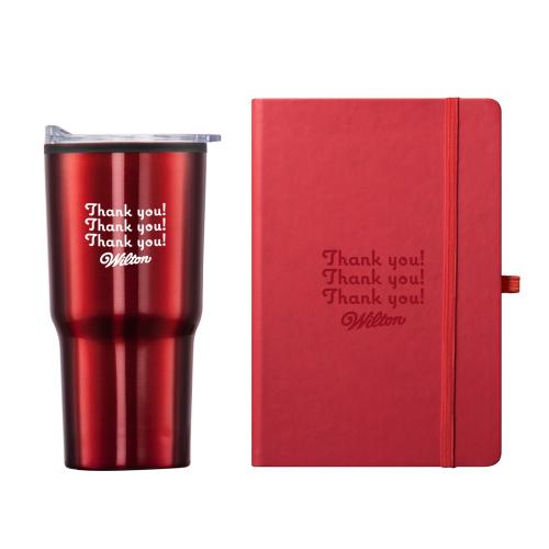 Promotional Products - Journals & Notebooks - Gift Sets - Eccolo&reg; Cool Journal/Bexley Tumbler Gift Set