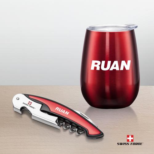 Corporate Gifts - Barware - Wine Accessories - Swiss Force&reg; Rosette Wine Gift Set