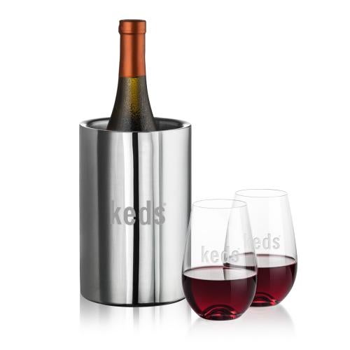 Corporate Gifts - Barware - Wine Accessories - Wine Coolers - Jacobs Wine Cooler & Boston Stemless Wine