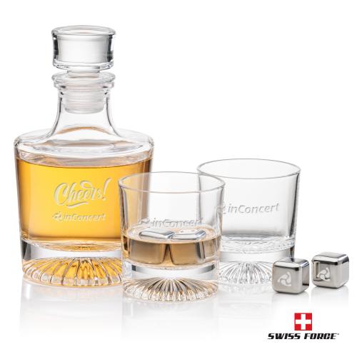 Corporate Gifts - Barware - Gift Sets - Romford Decanter Set & Ice Cubes