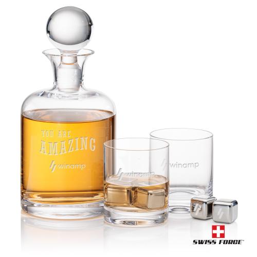 Corporate Gifts - Barware - Gift Sets - Dresden Decanter Set & Ice Cubes
