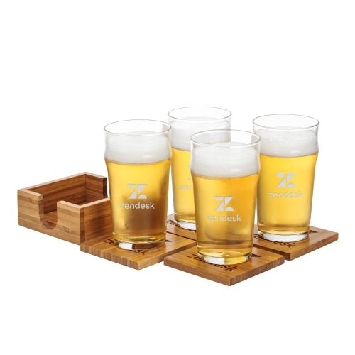 Corporate Gifts - Barware - Gift Sets - Bamboo Coaster Gift Set - Burckhardt