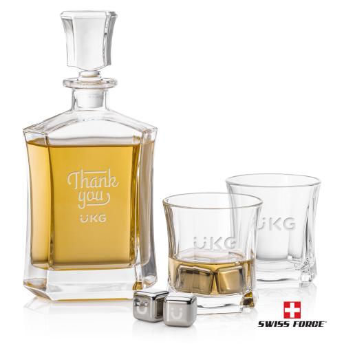Corporate Gifts - Barware - Gift Sets - Avalon Decanter Set & Ice Cubes