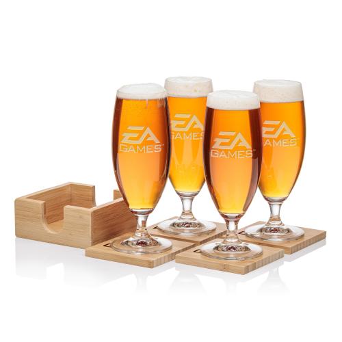 Corporate Gifts - Barware - Gift Sets - Bamboo Coaster Gift Set - Pinehurst