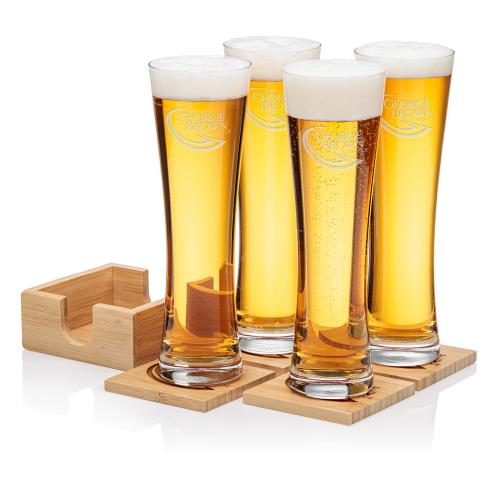 Corporate Gifts - Barware - Gift Sets - Bamboo Coaster Gift Set - Mannheim