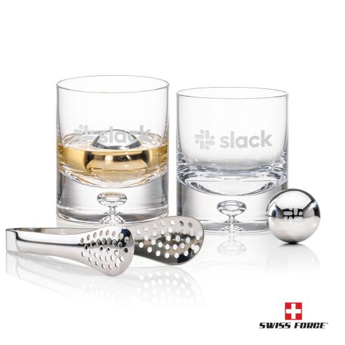 Corporate Gifts - Barware - Gift Sets - Swiss Force&reg; S/S Balls & 2 Montana OTR