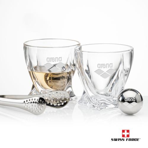 Corporate Gifts - Barware - Gift Sets - Swiss Force&reg; S/S Balls & 2 Seneca OTR