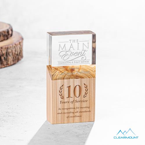 Awards and Trophies - Acrylic Awards - Plante Towers Wood Award