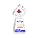 Burrill Full Color Square / Cube on Celestina Base Crystal Award