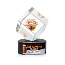 Burrill Full Color Black on Paragon Base Square / Cube Crystal Award