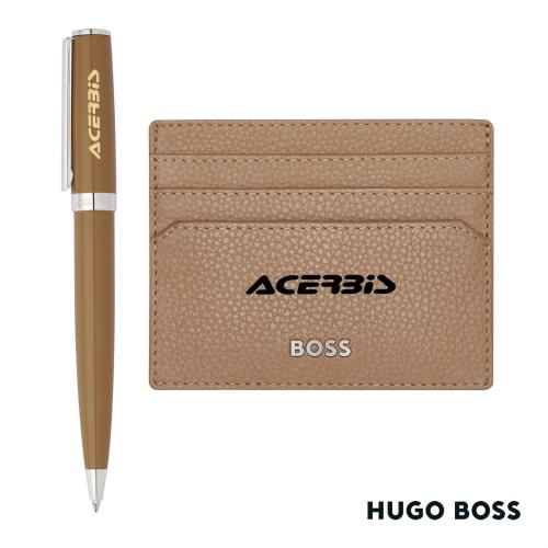 Promotional Products - Writing Instruments - Pen Sets - Hugo Boss&reg; Ballpoint Pen & Card Holder Set