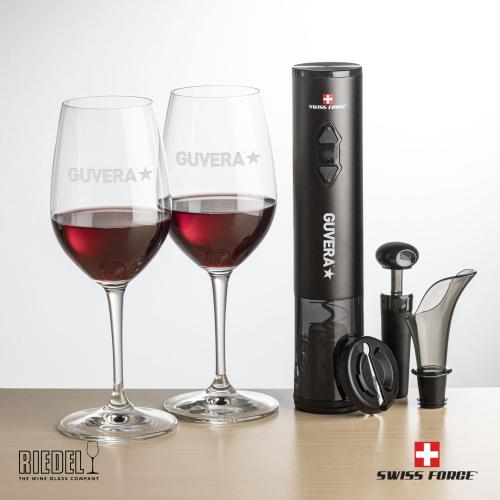 Corporate Gifts - Barware - Gift Sets - Swiss Force&reg; Opener Set & RIEDEL Oenologue Wine