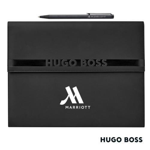 Promotional Products - Writing Instruments - Pen Sets - Hugo Boss&reg; Cloud Ballpoint Pen & A4 Folder Set