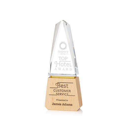 Awards and Trophies - Crystal Awards - Lonsdale Obelisk Wood Award