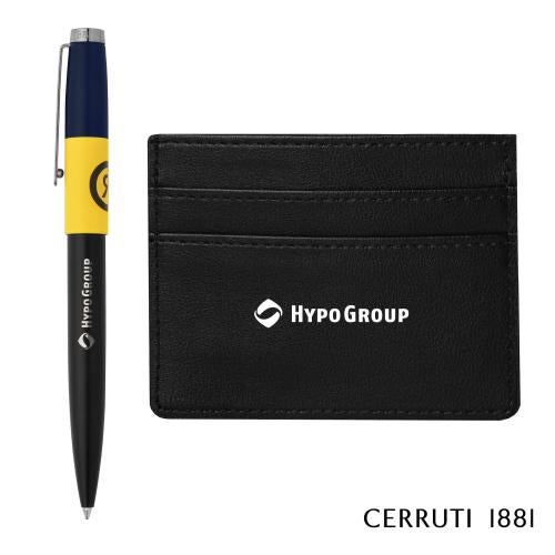 Promotional Products - Writing Instruments - Pen Sets - Cerruti 1881&reg; Brick Ballpoint Pen & Card Holder Gift Set