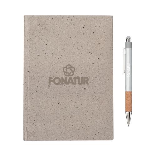 Promotional Products - Journals & Notebooks - Gift Sets - Tree Free Notebook/Manuel Recycled Pen Gift Set