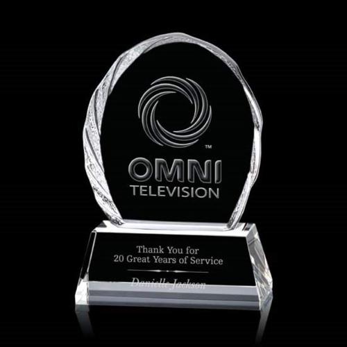 Awards and Trophies - Crystal Awards - Tottenham Liquid&trade; Clear Peaks Crystal Award