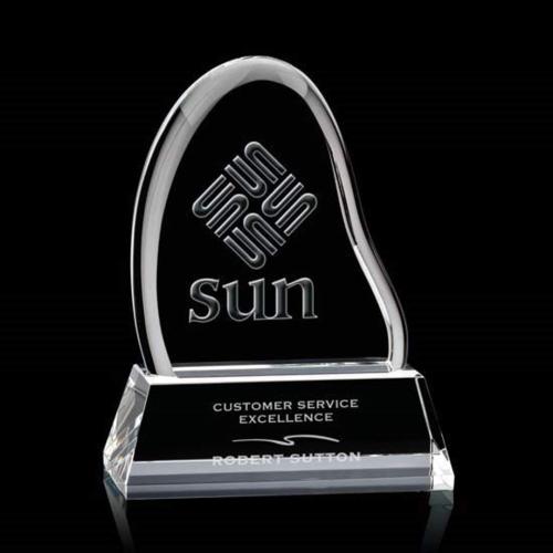 Awards and Trophies - Crystal Awards - Adelaide Liquid&trade; Clear on Base Peaks Crystal Award