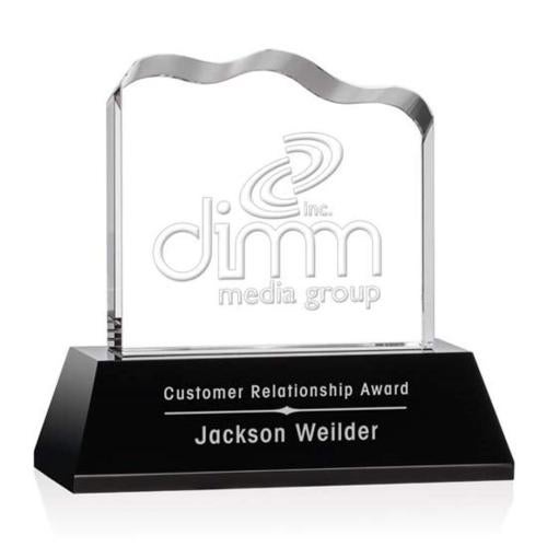 Awards and Trophies - Crystal Awards - Lennox Liquid&trade; Black Unique Crystal Award