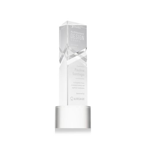 Awards and Trophies - Crystal Awards - Oakham Clear on Marvel Base Towers Crystal Award