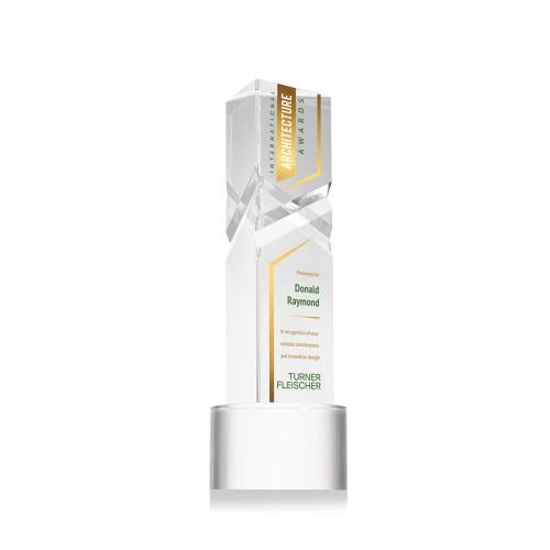 Awards and Trophies - Crystal Awards - Oakham Full Color Clear on Marvel Base Towers Crystal Award