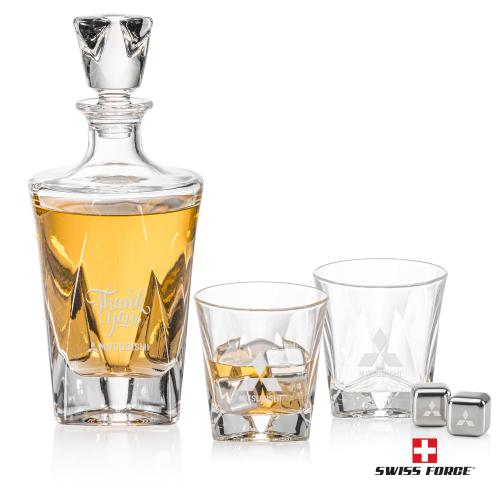 Corporate Gifts - Barware - Gift Sets - Oakhaven Decanter Set & Ice Cubes