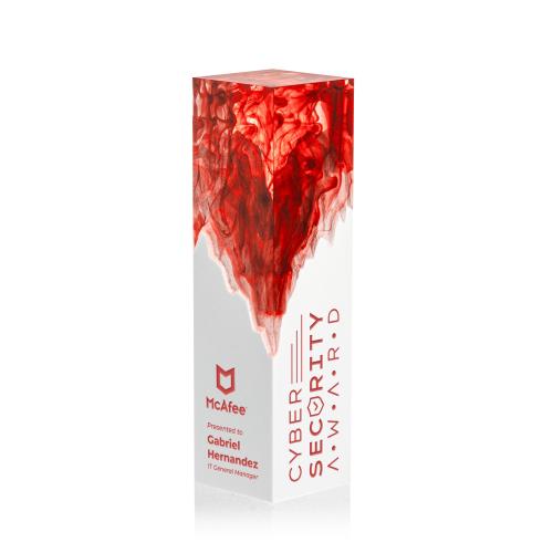 Awards and Trophies - Acrylic Awards - Brandino Red Towers Acrylic Award