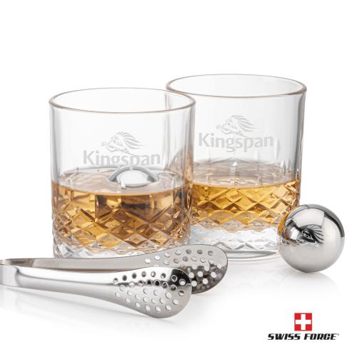 Corporate Gifts - Barware - Gift Sets - Swiss Force&reg; S/S Balls & 2 Templeton OTR