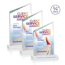 Scarsdale Full Color White Peaks Crystal Award - Crystal Awards