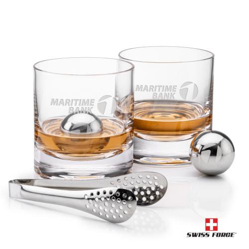 Corporate Gifts - Barware - Gift Sets - Swiss Force&reg; S/S Balls & 2 Wakefield OTR