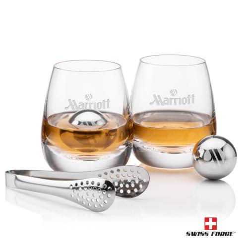 Corporate Gifts - Barware - Gift Sets - Swiss Force&reg; S/S Balls & 2 Dimasio OTR