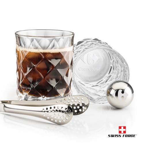 Corporate Gifts - Barware - Gift Sets - Swiss Force&reg; S/S Balls & 2 Woodward OTR