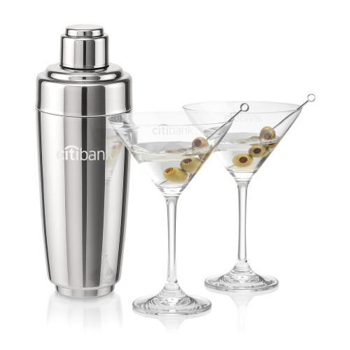 Corporate Gifts - Barware - Gift Sets - Pescara Shaker & Burlington Martini Set
