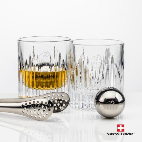 Corporate Gifts - Barware - Gift Sets - Swiss Force&reg; S/S Balls & 2 Caldari OTR